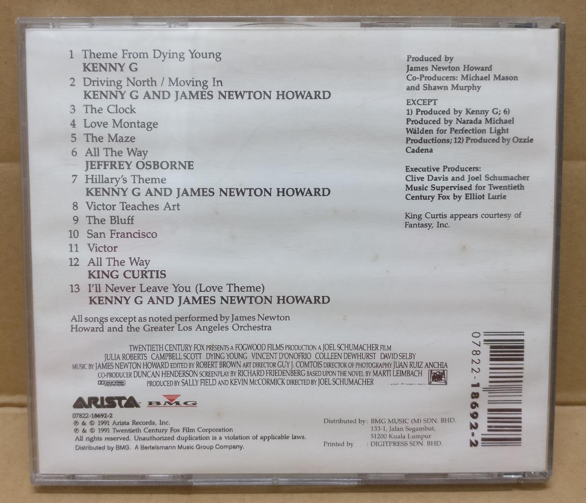 Movie Dying Young OST Kenny G 1991 Mega Rare Malaysia Gold CD FCB1740