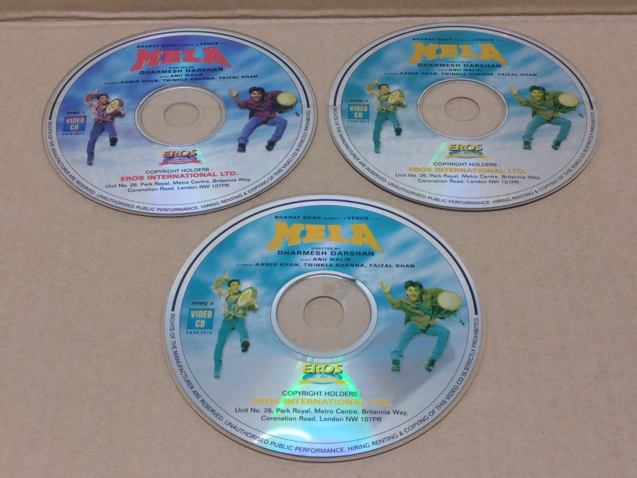 India Bollywood Movie Mela Anu Malik London 3x VCD Video CD FCS9155