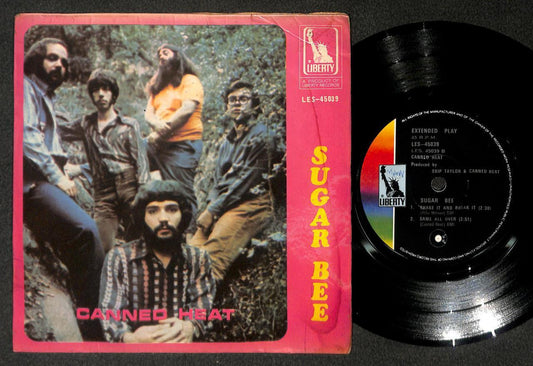 Canned Heat Sugar Bee Mega Rare Singapore Liberty 7" EP 45 RPM EEP1635