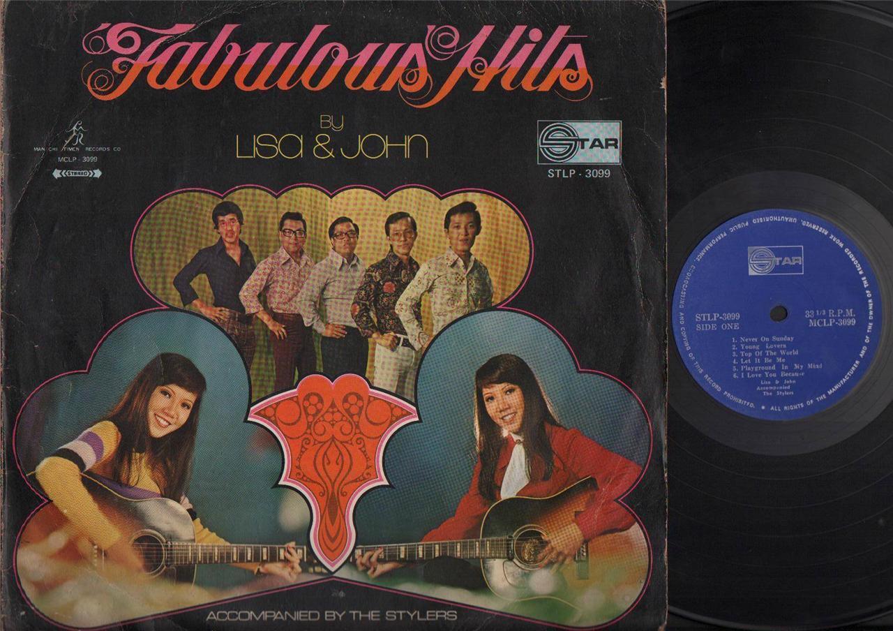 Rare Singapore Lisa Wong 丽莎 John & The Stylers Band English Pop 12" LP CLP4627