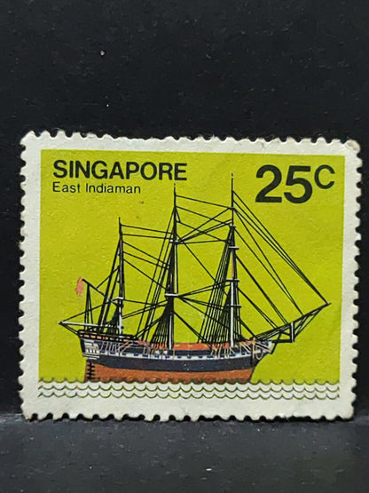 AMM68 Singapore East Indiaman Ship 25 cents Used Stamp (SA036)