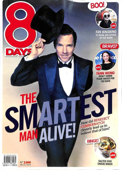 8 Days  Singapore Magazine Benedict Cumerbatch Sherlock Holmes Handsome (8D1266a