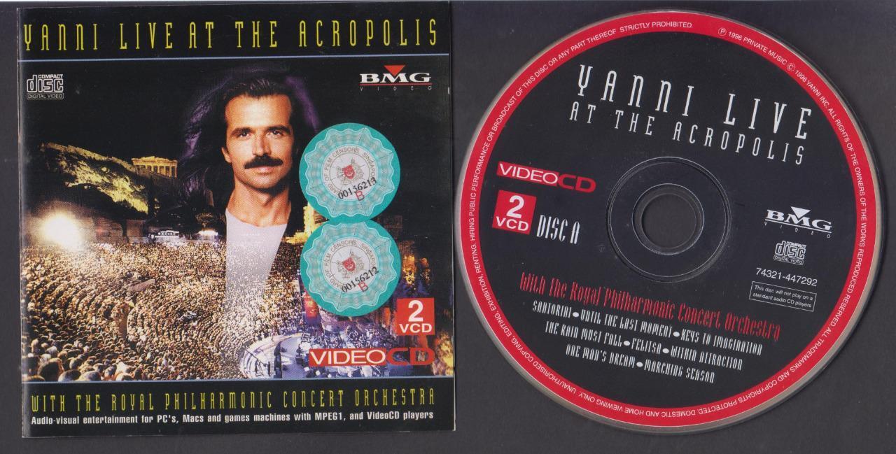 Mega Rare Yanni Live At The Acropolis Singapore 2x VCD FCS6120