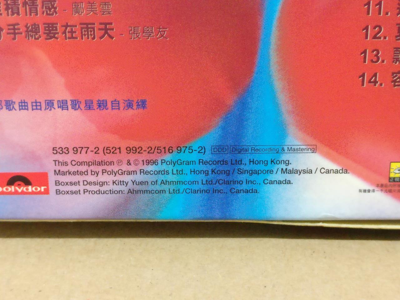 Jacky Cheung 草蜢 张学友 王菲 周慧敏 1996  Various Artists Chinese Singapore 2x CD FCB1478