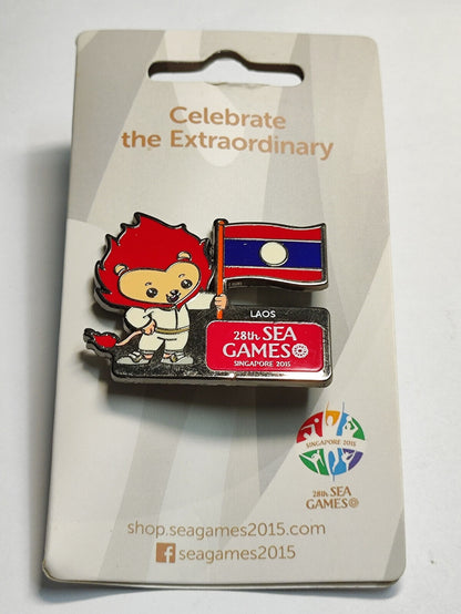 AMM68 PIN BADGE SINGAPORE 28TH SEA GAMES 2015 LAOS (JF140)