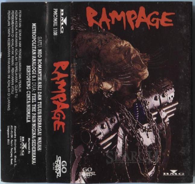 Malay Rock Band Rampage Search 1992 Mega Rare BMG Singpore Cassette CS915