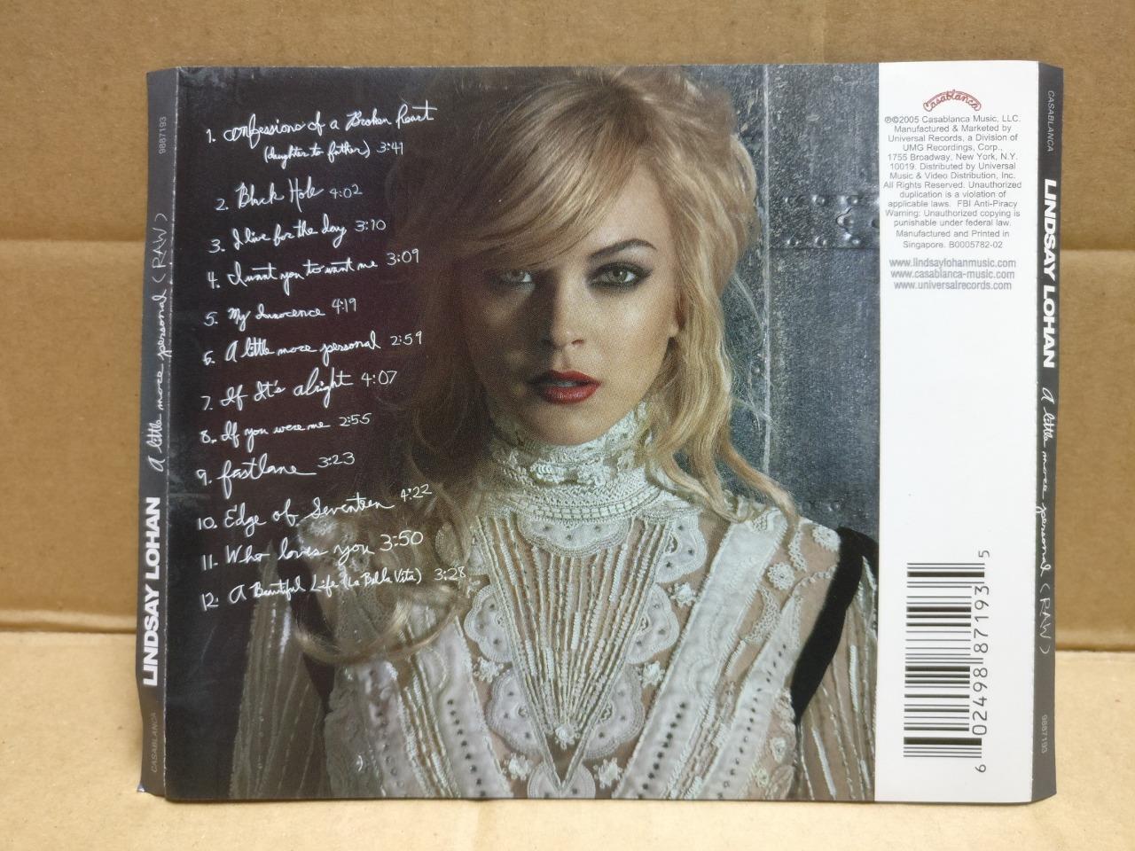 Lindsay Lohan A Little More Personal RAW 2005 Rare Singapore English CD FCS9902