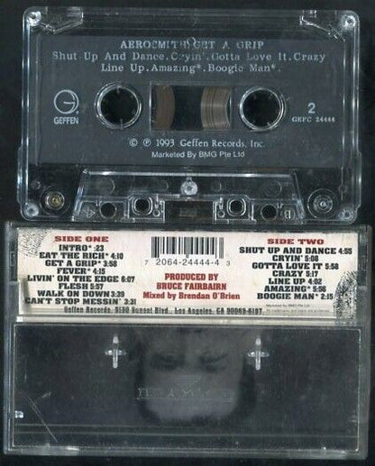 Aerosmith Get A Grip 1993 BMG Cow's Udder On Cover Rare Singapore Cassette CS435