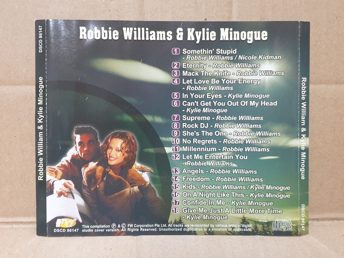 Robbie Williams & Kylie Minogue On Cover Only Singapore English CD (FCS10211)