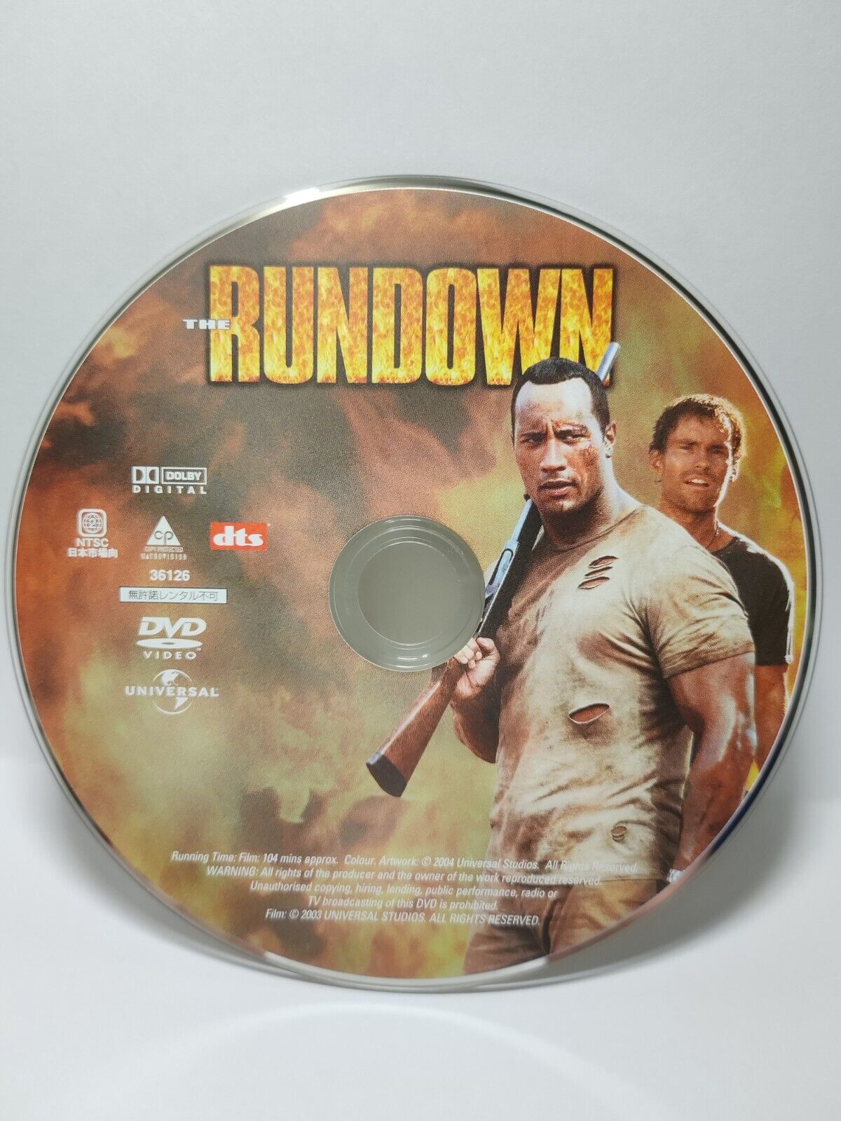 Movie The Rundown Dwayne Johnson DVD Disc Only NO Case & Art Work Cover (SD026)