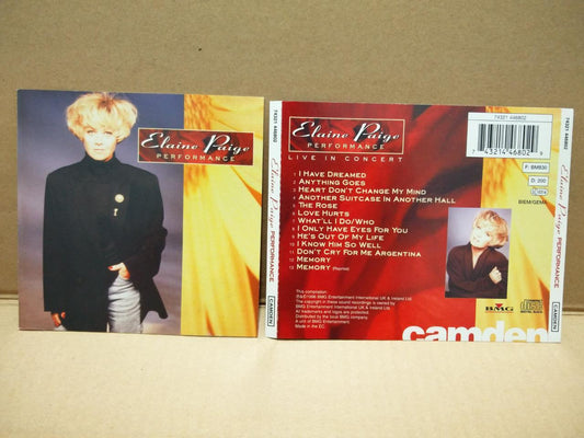 Elaine Paige Performance Live In Concert 1996 BMG EC CD FCS7651