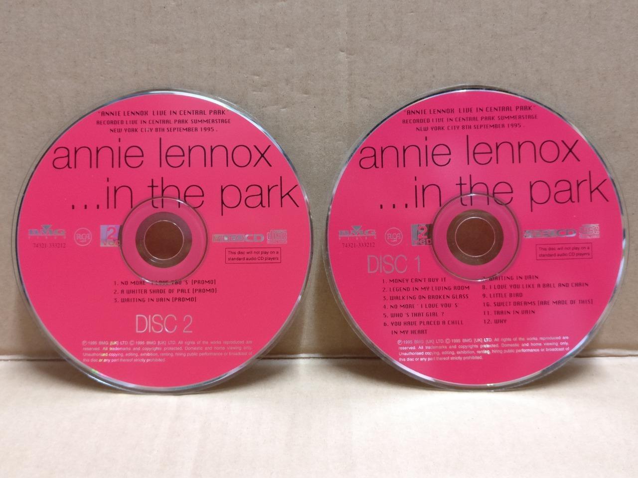 Annie Lennox In The Park 1995 Singapore Censor Sticker Video CD 2x VCD FCS9600