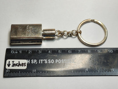 AMM68 VINTAGE HEAVY KEYCHAIN KEYRING DAVIDOFF COOL WATER BOTTLE METAL (JF082)