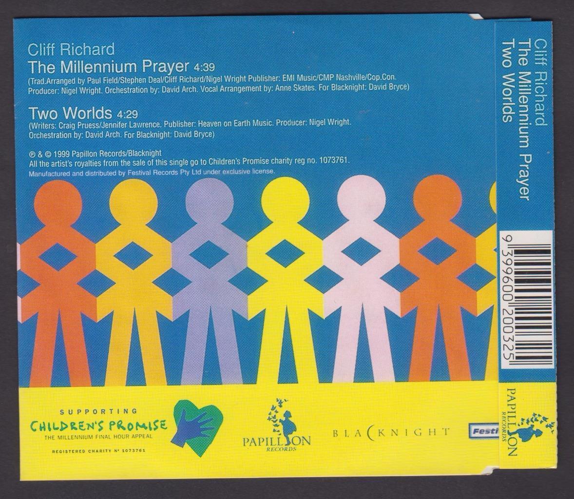 Mega Rare Cliff Richard The Millennium Prayer 1999 Charity CD FCS6970