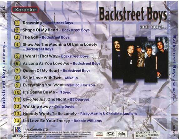 Rare Backstreet Boys On Cover Karaoke Compilation Singapore VCD Video CD FCS4994