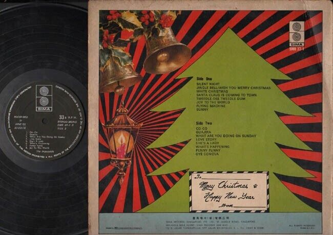 Rare Singapore The Impossible Band Christmas & New Year Music 12" LP CLP2242