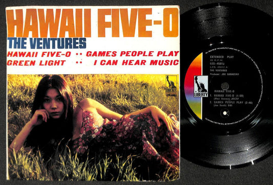 The Ventures Hawaii Five-O Instrumental Music Sexy Lady Singapore 7" EP EEP1646