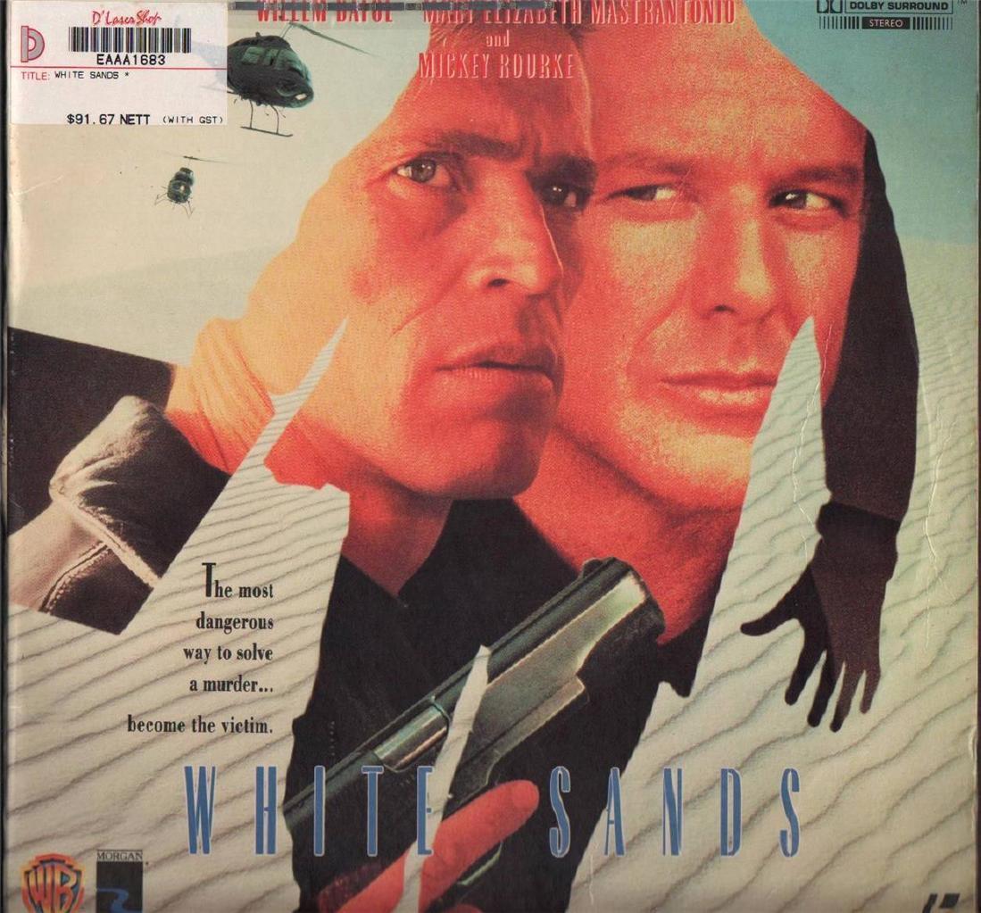 Rare Movie White Sands Willem Dafoe Mickey Rourke Singapore Laserdisc LD LD1008