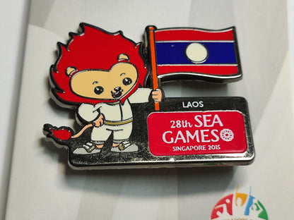 AMM68 PIN BADGE SINGAPORE 28TH SEA GAMES 2015 LAOS (JF140)