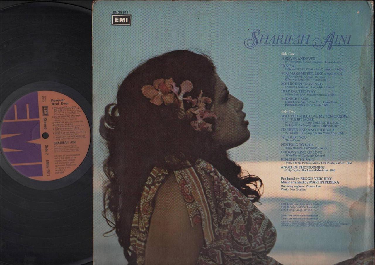Mega Rare Malaysia Malay Diva Sharifah Aini 1977 English Songs EMI 12" LP MLP418