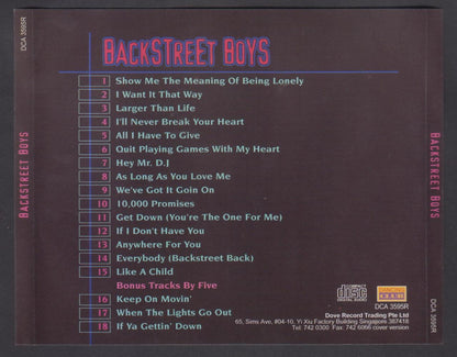 Mega Rare Backstreet Boys On Cover Singapore CD FCS7370