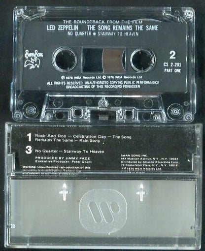 Led Zeppelin The Song Remains The Same OST Pt.1 1976 WEA USA Cassette CS430