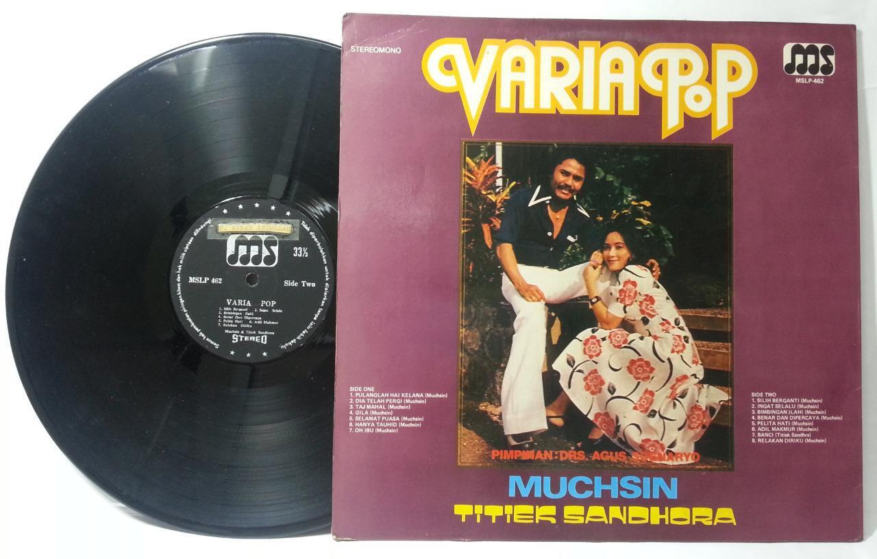 Rare Indonesia Titiek Sandhora & Muchsin Varia Pop Malay 12" LP MLP442