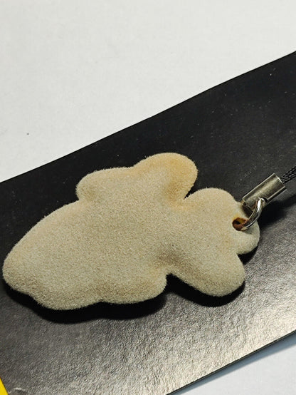 AMM68 STUNNING VINTAGE HANDPHONE CHARM DHL LOGO YELLOW AIRPLANE RUBBER (JF057)