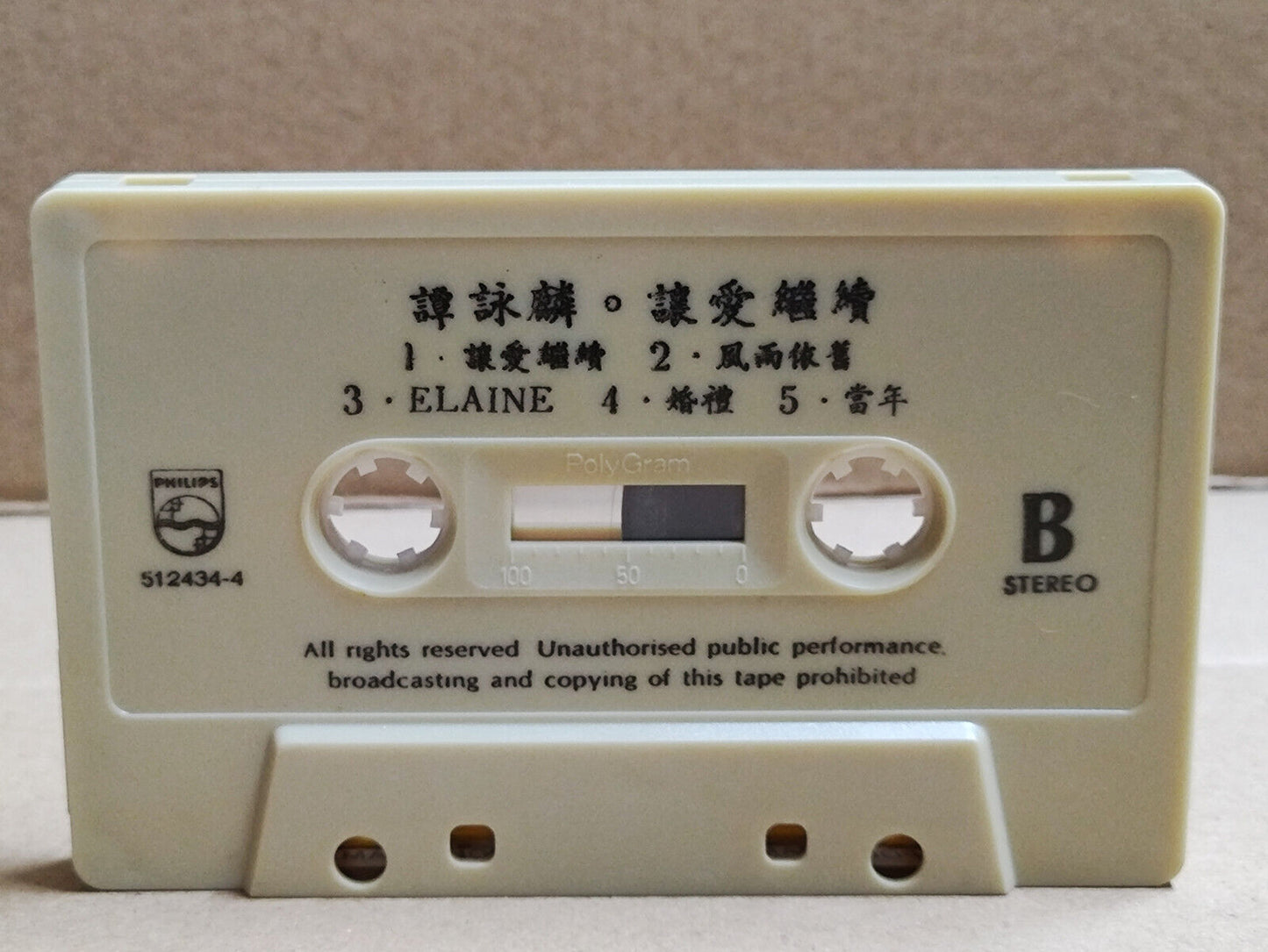 AMM68 ALAN TAM 譚詠麟 谭咏麟 让爱继续 卡带 CHINESE CASSETTE 1992 POLYGRAM MALAYSIA  (CS2197)