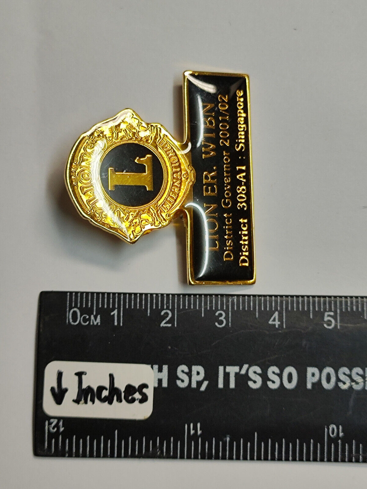 AMM68 PIN BADGE SINGAPORE LIONS CLUB (JF098)