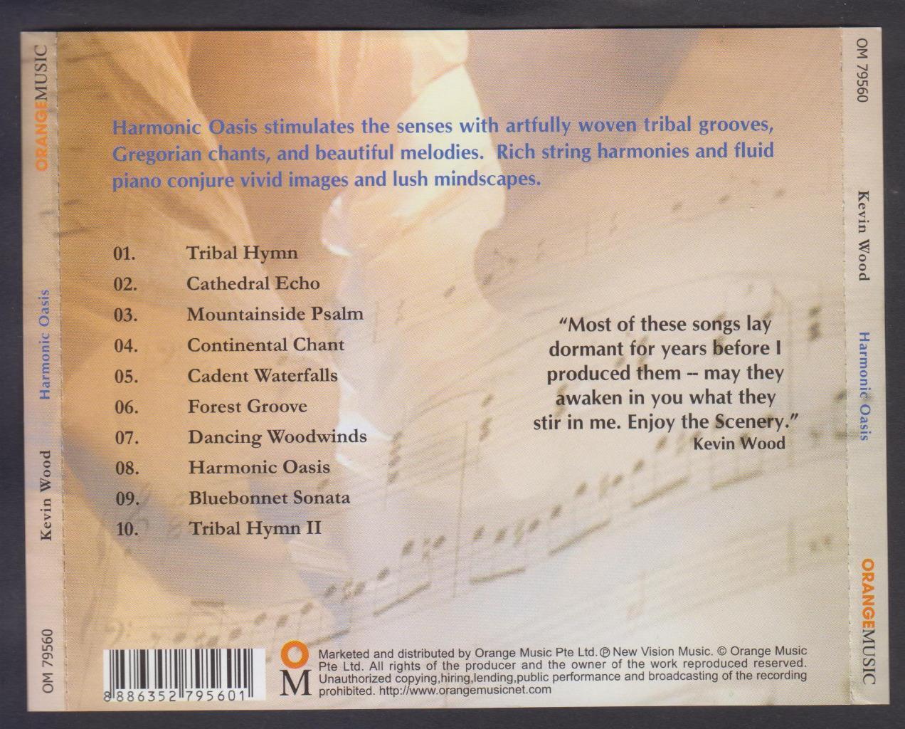 Kevin Wood Harmonic Oasis Music 24Bit Singapore Gold CD FCS6569