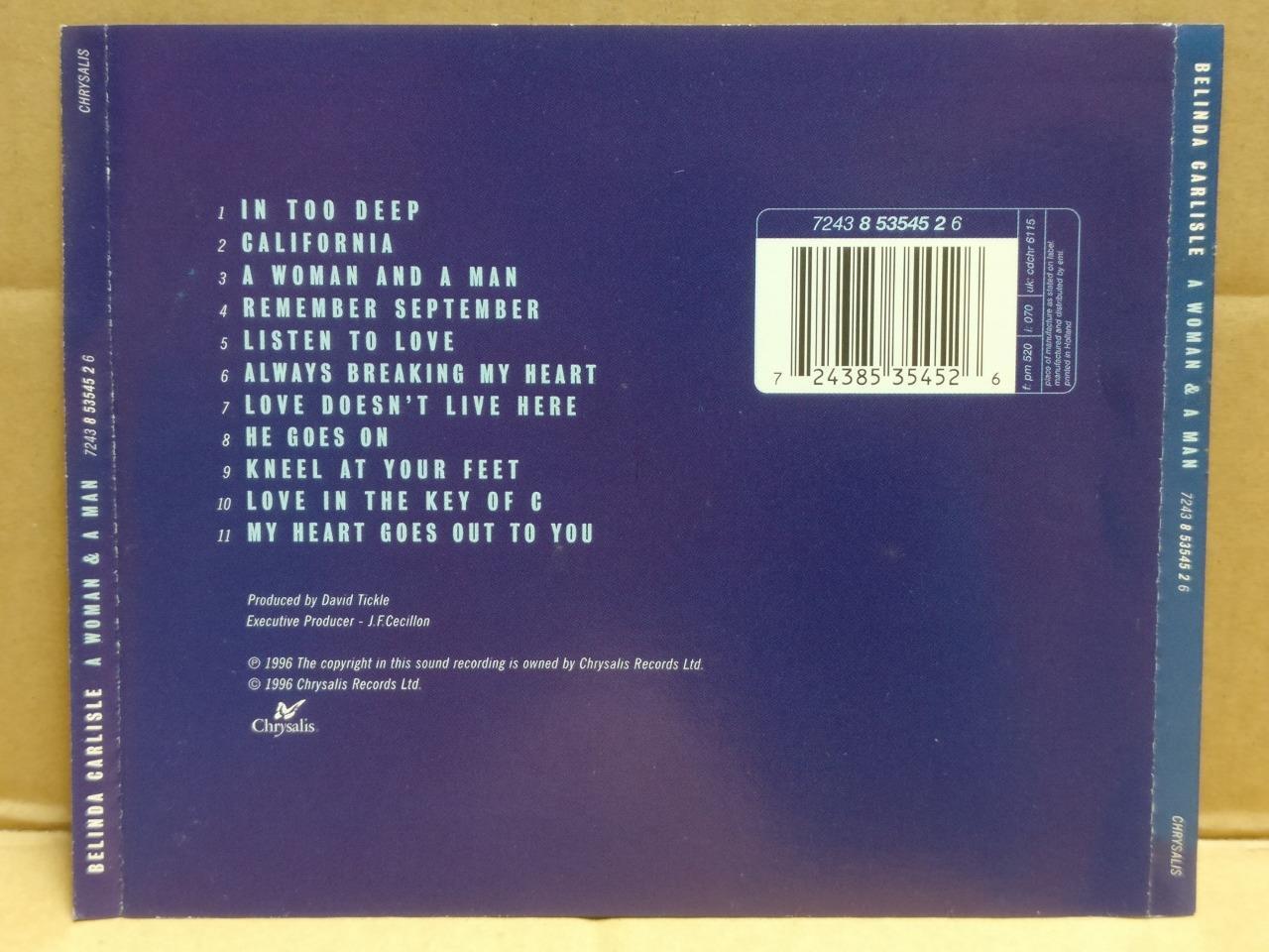 Berlinda Carlisle A Woman & A Man 1996 Holland CD FCS9653