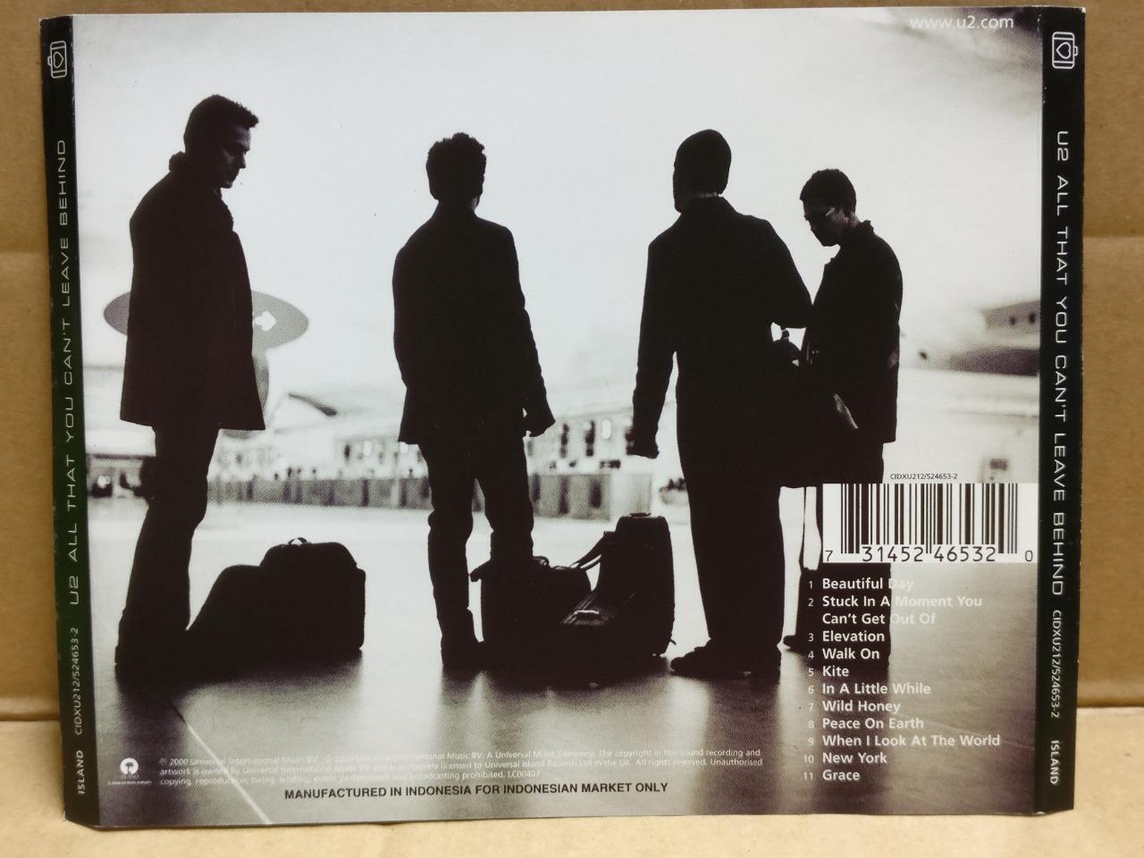 U2 All That You Can't Leave Behind Rare Indonesia Only English CD FCS9848