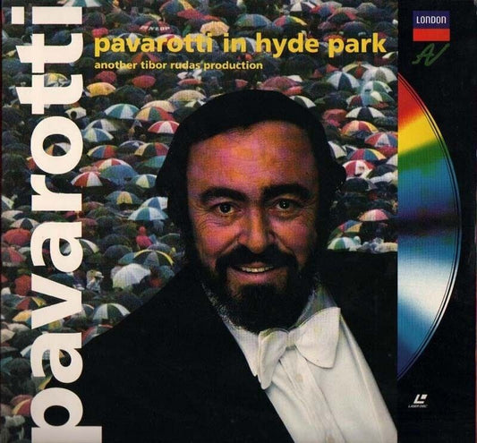 Pavarotti In Hyde Park 1991 USA Laserdisc Singapor Board of Censor Sticker LD089