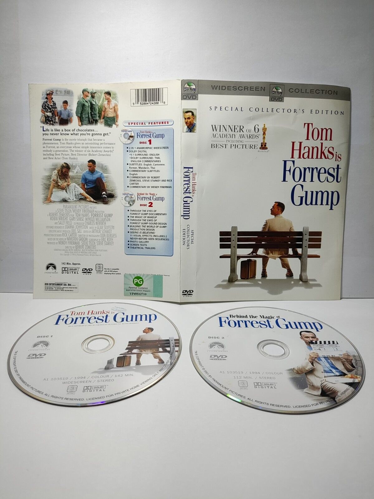 Movie Tom Hanks is Forrest Gump DVD Disc & Cover Region 3 (NO Case) (DC019)