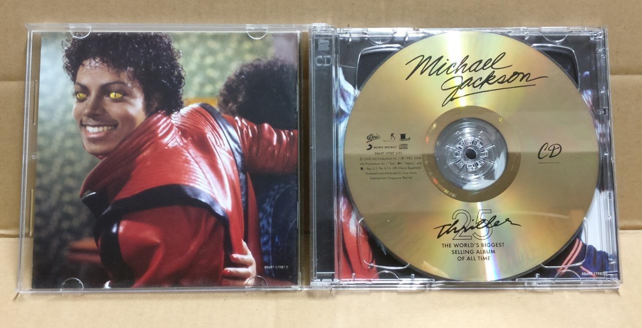 Michael Jackson MJ Thriller 2008 Mega Rare Singapore Gold CD + DVD FCB1983