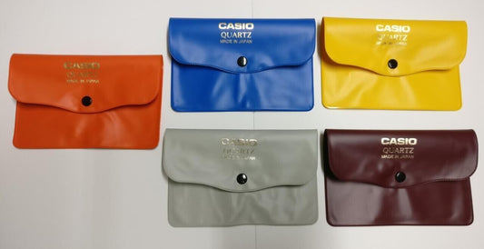 Rare Vintage Casio PVC Plastic Colourful Watch Pouch Case x5 pcs (Total 2 sets)