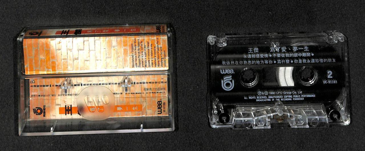 Taiwan Dave Wang Jie 王杰 王傑 1990 WEA Singapore Cassette 卡帶 磁帶 CS1505