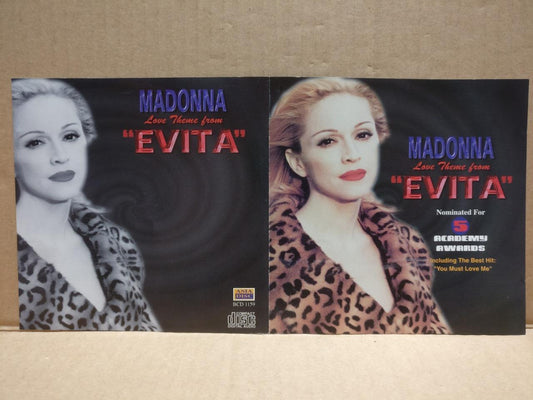 Mega Rare Madonna Evita On Cover Only Singapore English CD FCS9545