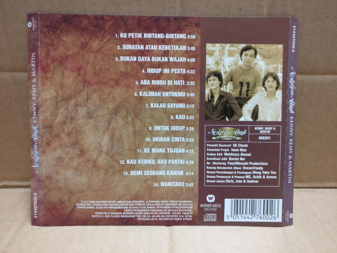 Nostalgia Abadi Kenny Remy & Martin 2008 Malaysia Malay CD FCS10025
