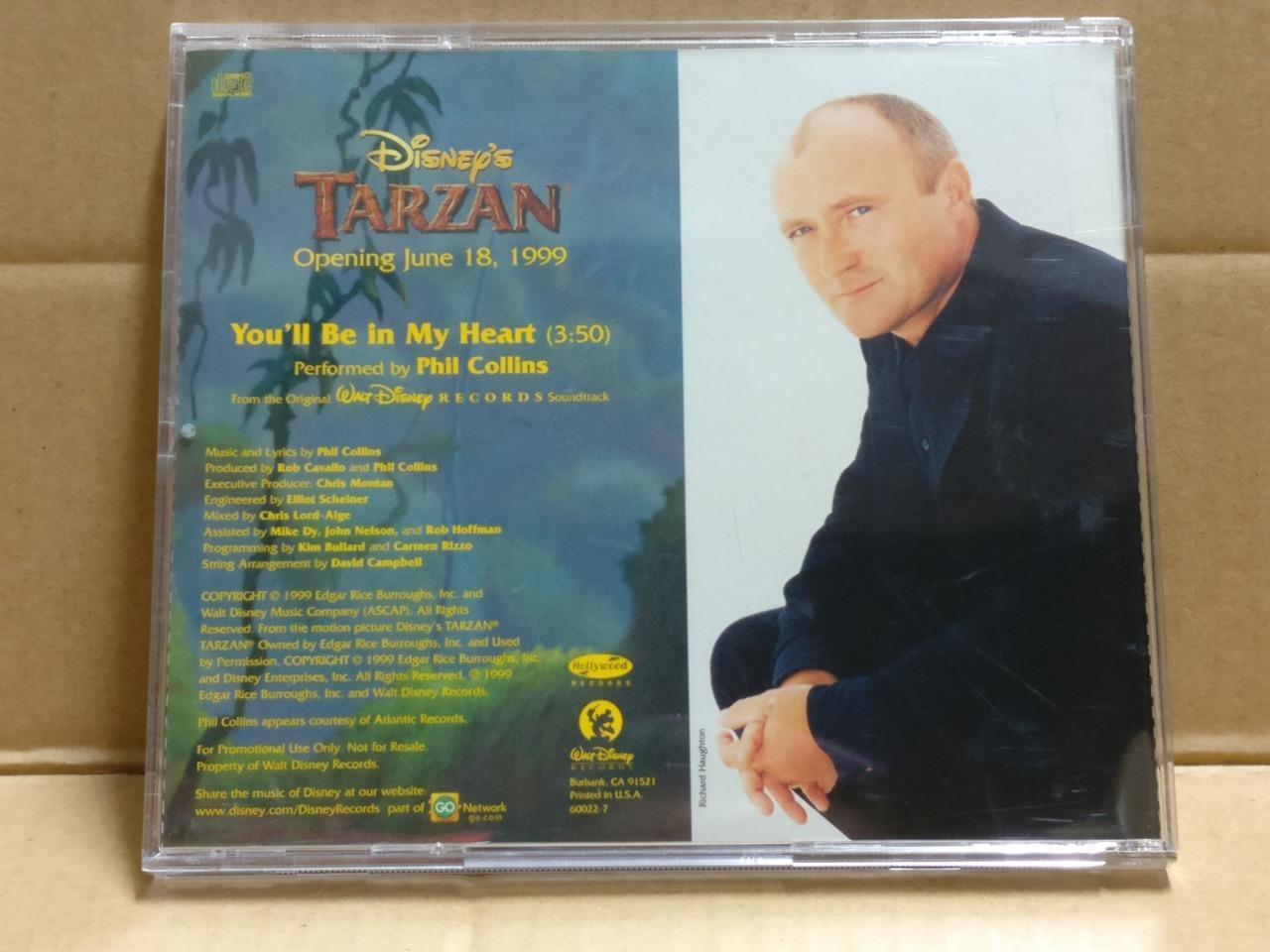 Disney's Tarzan OST Phil Collins You'll Be In My Heart '99 Rare Promo CD FCB1964