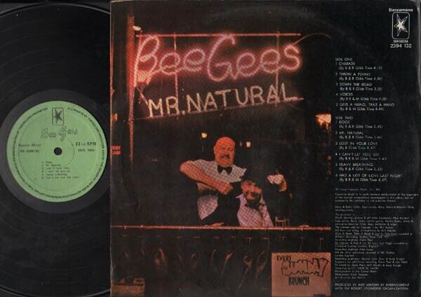 Bee Gees Mr Natural Mega Rare Superstar Green Label Singapore 12" LP ELP1405