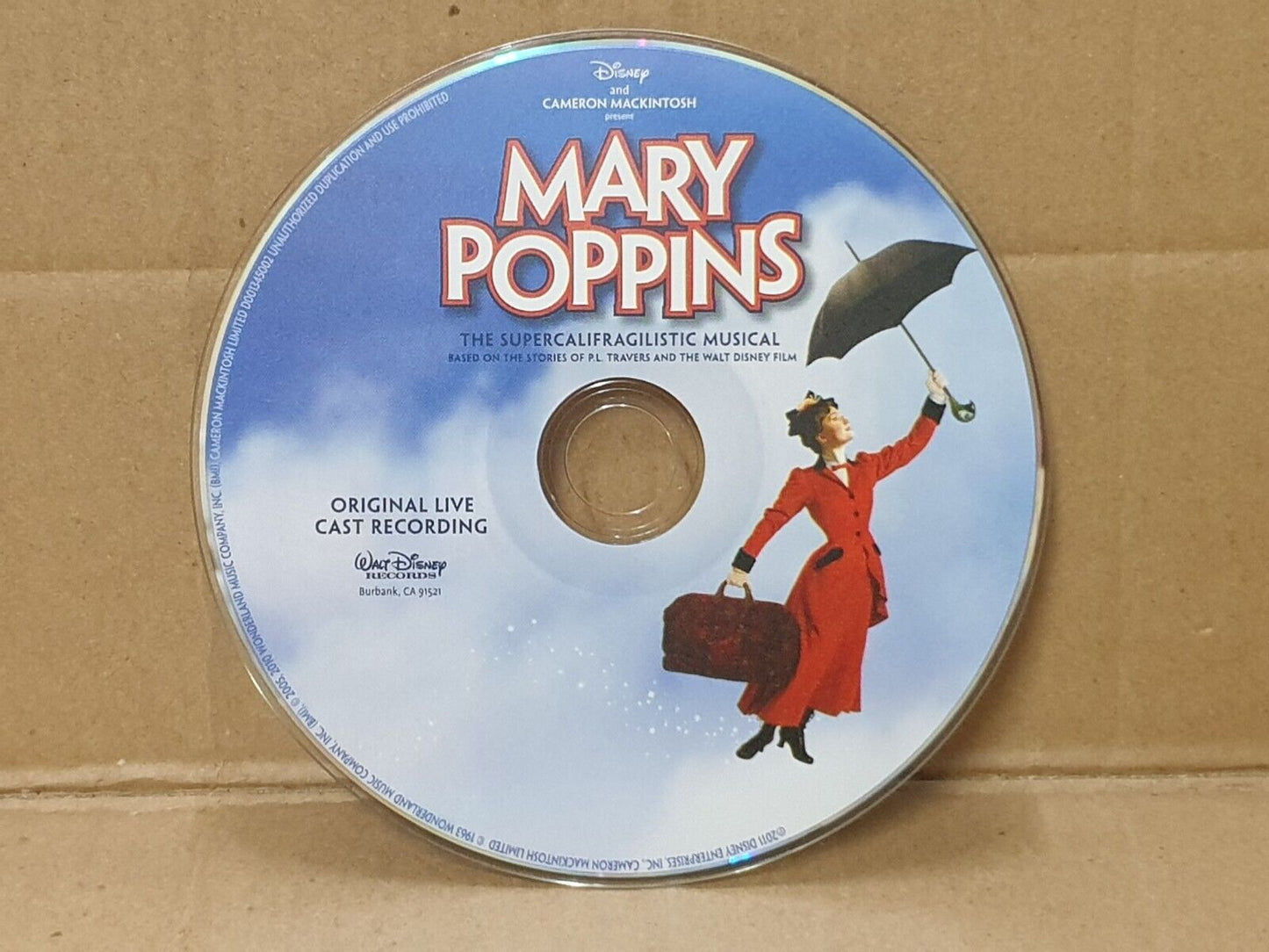 Disney Mary Poppins Musical Live Cast Recording 2011 English CD (FCS10253)