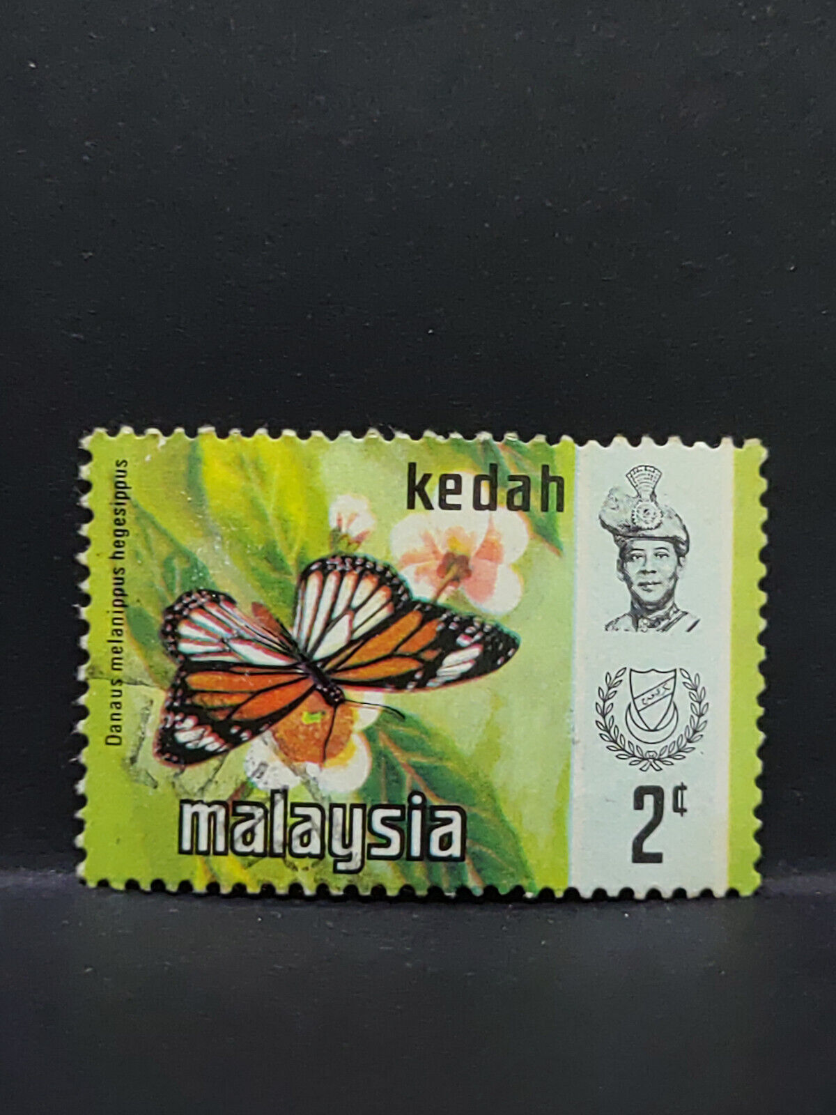 AMM68 Malaysia Kedah Butterfly 2 cents Used Stamp (SA062)