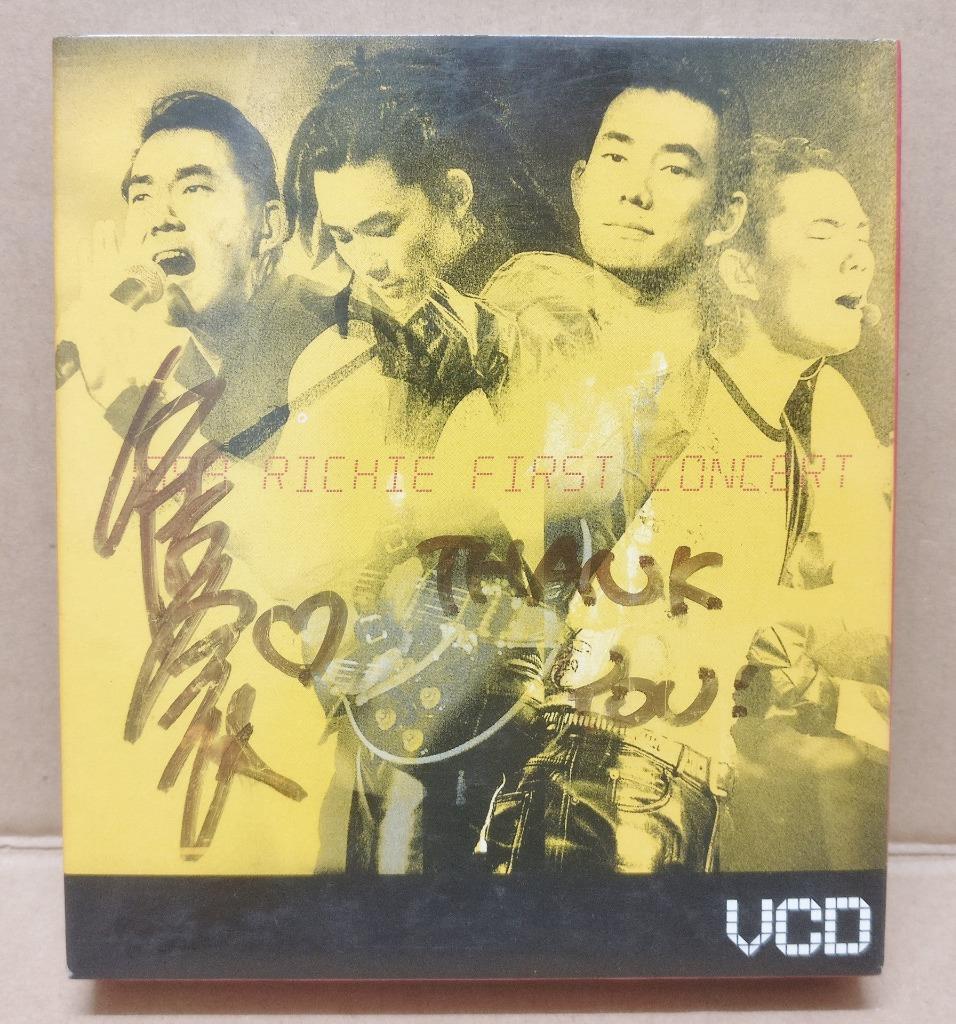 Taiwan Richie Ren Xian Qi 任贤齐 1999 HK Rare Autograph Chinese 2x VCD FCB1617