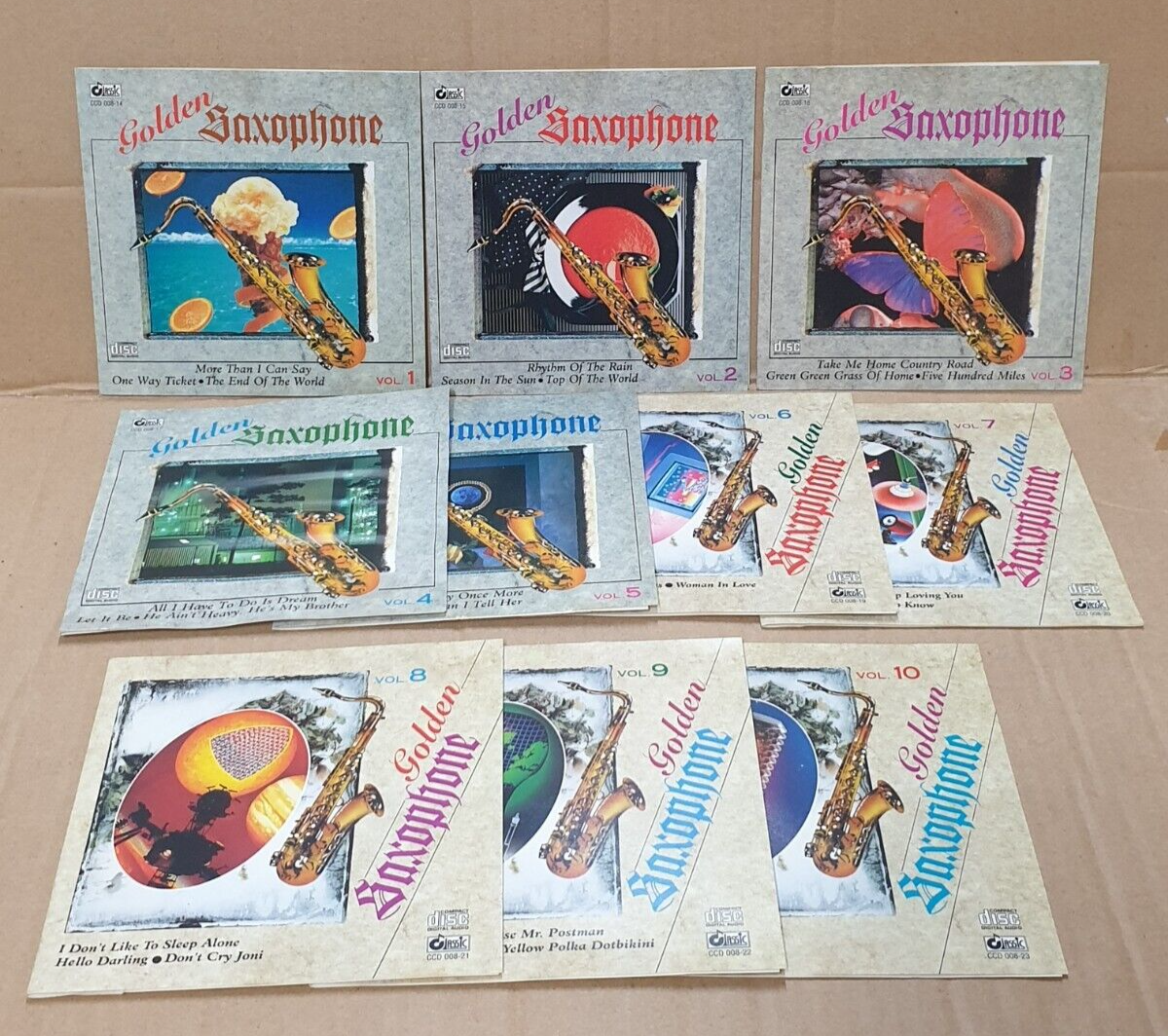 Golden Saxophone Instrumental Music English Oldies 10x CD Lot Of 10 (FCS10317) H
