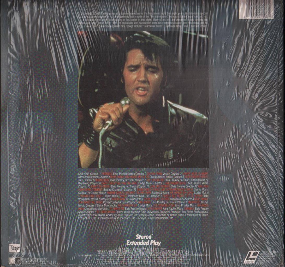 Elvis Presley His 1968 Comeback Special USA Laserdisc With Shrink LD LD1690