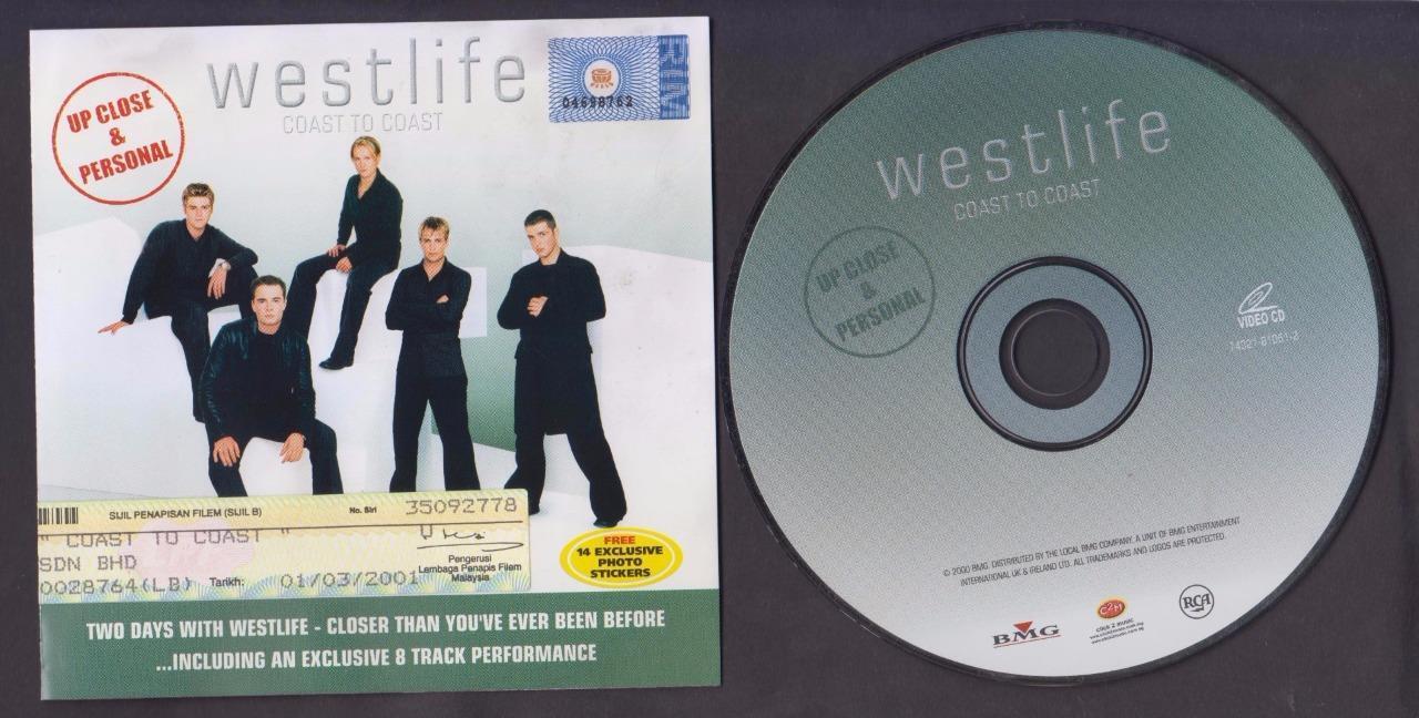 Mega Rare Westlife Coast To Coast 2000 Malaysia VCD FCS7010