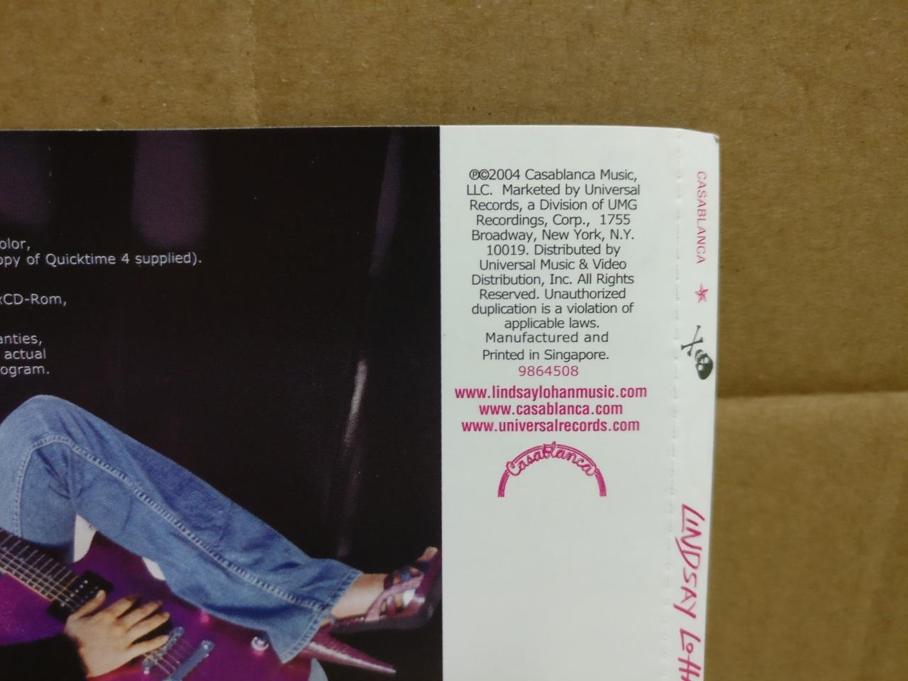 Lindsay Lohan With Guitar Speak 2004 Rare Singapore Enhanced English CD FCS9911