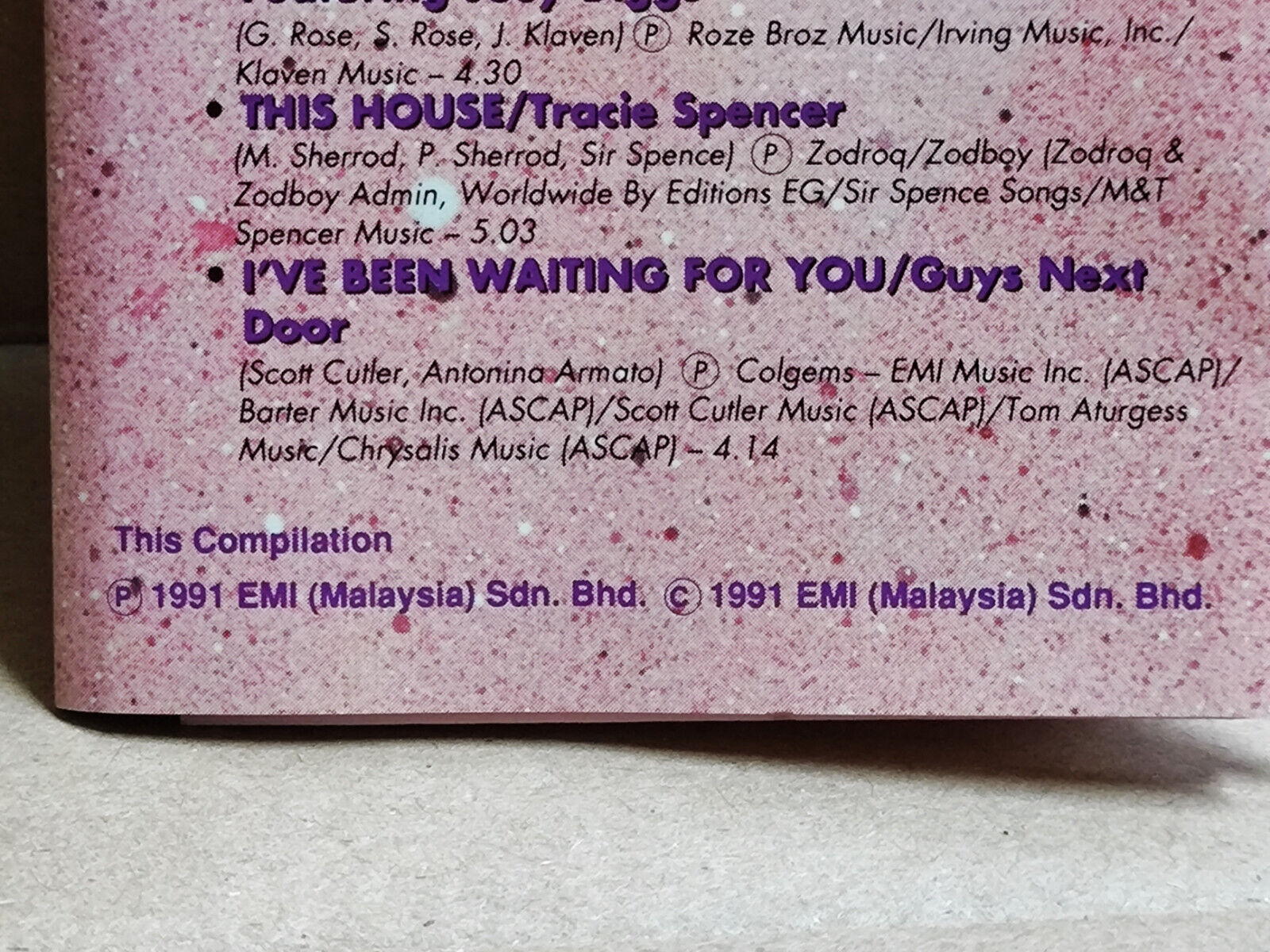 AMM68 MEGA HIT 3 PAULA ABDUL ROXETTE 1991 EMI MALAYSIA ENGLISH CASSETTE (CS2298)